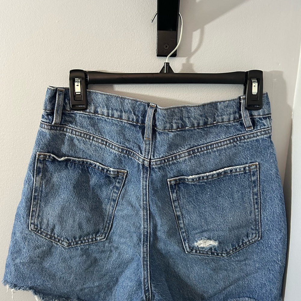 Garage Blue Distressed Jean Shorts - Picture 2 of 3